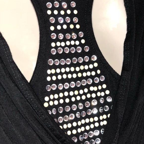 Black top w/ Rhinestone studs size M - Picture 5 of 8